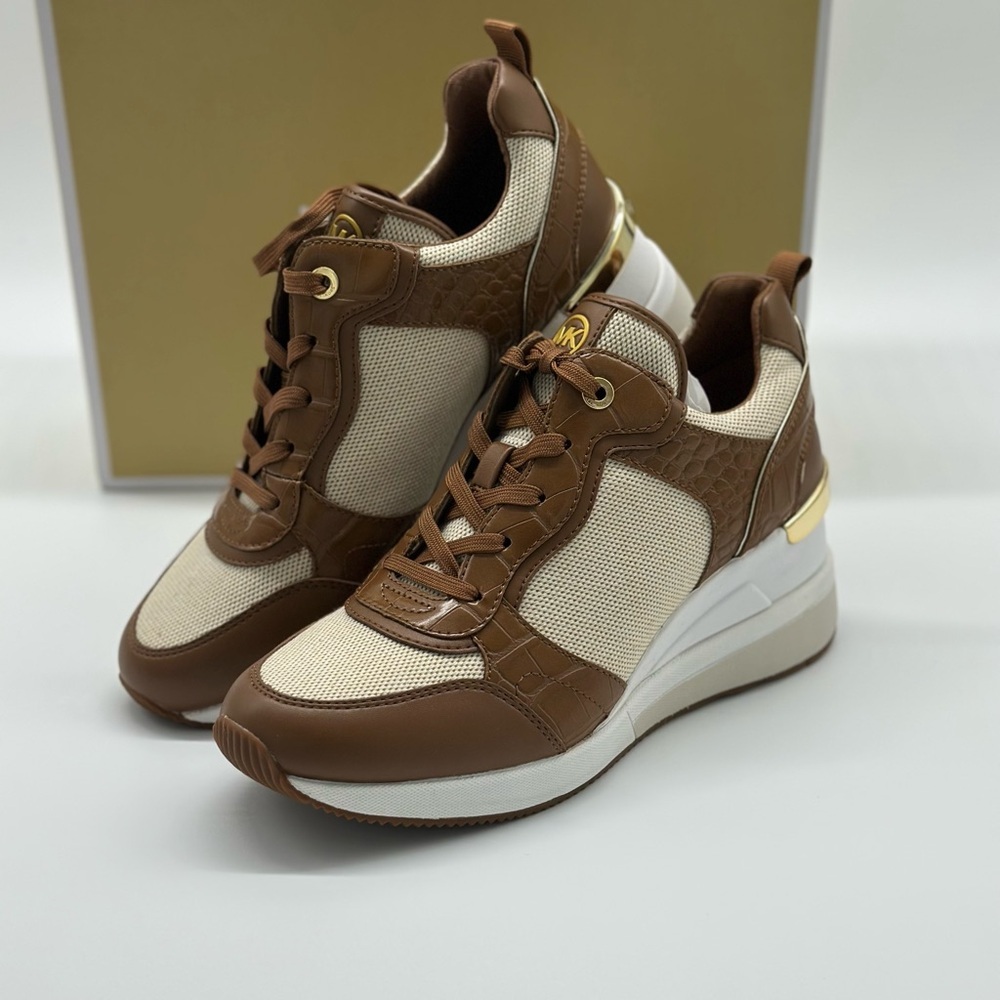 Michael Kors Brown and Cream Sneakers